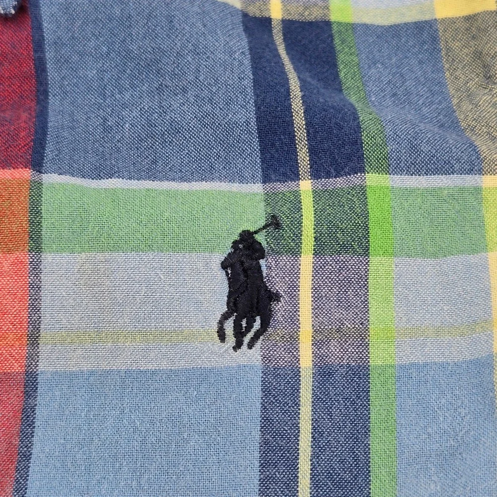 Polo‎ Ralph Lauren Toddler 2T Plaid Madras Button Down Shirt Spring Summer